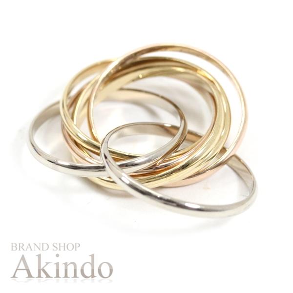 Cartier（カルティエ） トリニティ リング 7連 K18 YG WG PG #47 7号