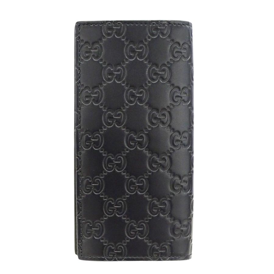 GUCCI（グッチ） 財布 メンズ ブランド 長財布 シマレザー ブラック