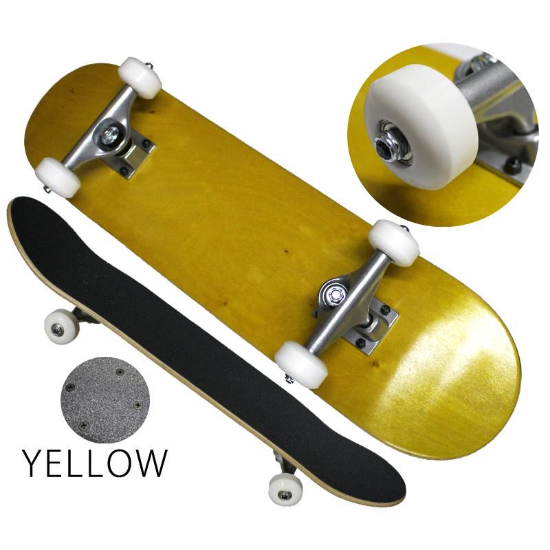 即出荷 スケボー スケートーボード コンプリート 完成品 無地 デッキ