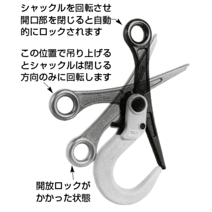 SUPER TOOL スーパーツール ロックフック 開閉ロック式 3t用 敷鉄板