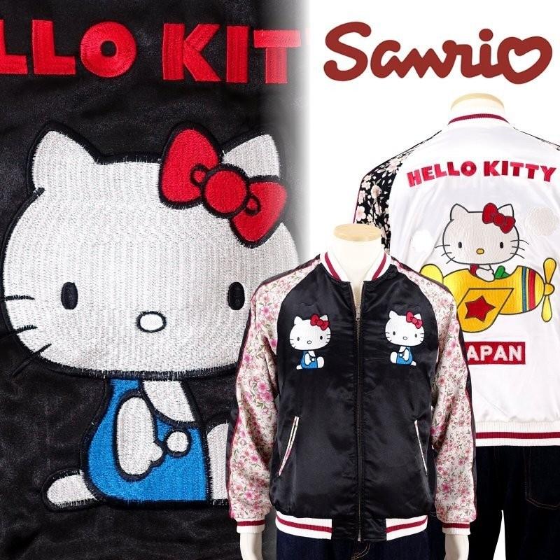 ハローキティ 桜ちりめん袖リバーシブル スカジャン HKSJ-301 サンリオ