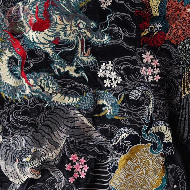 SATORI スカジャン 花旅楽団×さとり コラボ 四神(鳳凰 玄武 青龍 白虎