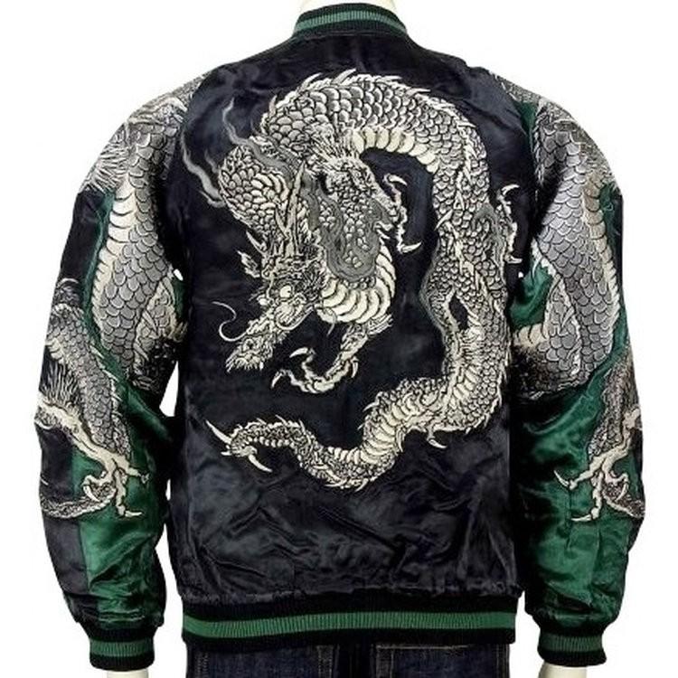 花旅楽団 はなたびがくだんスクリプト 巻龍スカジャン SSJ-017 和柄 和