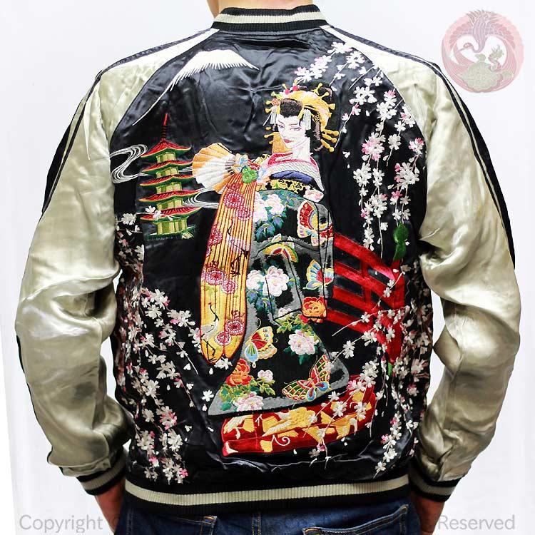 スカジャン 花旅楽団 はなたびがくだん スクリプト花魁 SSJ-505 和柄