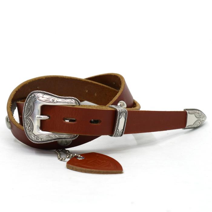 HTC HTC USA 793-4971010 WESTERN ROUND STUDS 60 BELT ブラックレザー