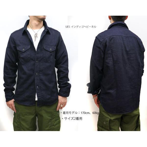 UES（ウエス） 先染めインディゴヘビーネル [ 501655 ] ネルシャツ