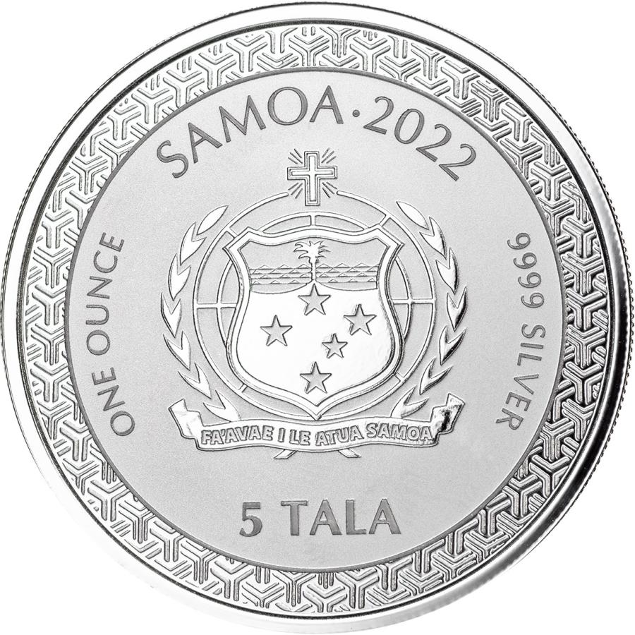 保証書・カプセル付き] (新品) サモア「桃太郎」純銀 1オンス 銀貨【8