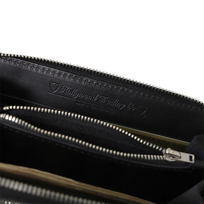 HTC エイチティーシー スタッズ ラウンドファスナー レザー長財布 24