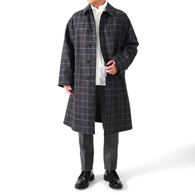 ANATOMICA（アナトミカ） リバーシブル チェック シングルラグラン