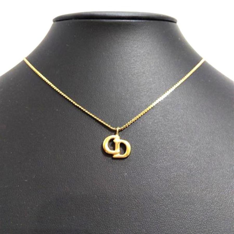クリスチャンディオール Christian Dior ネックレス ゴールド CDロゴ