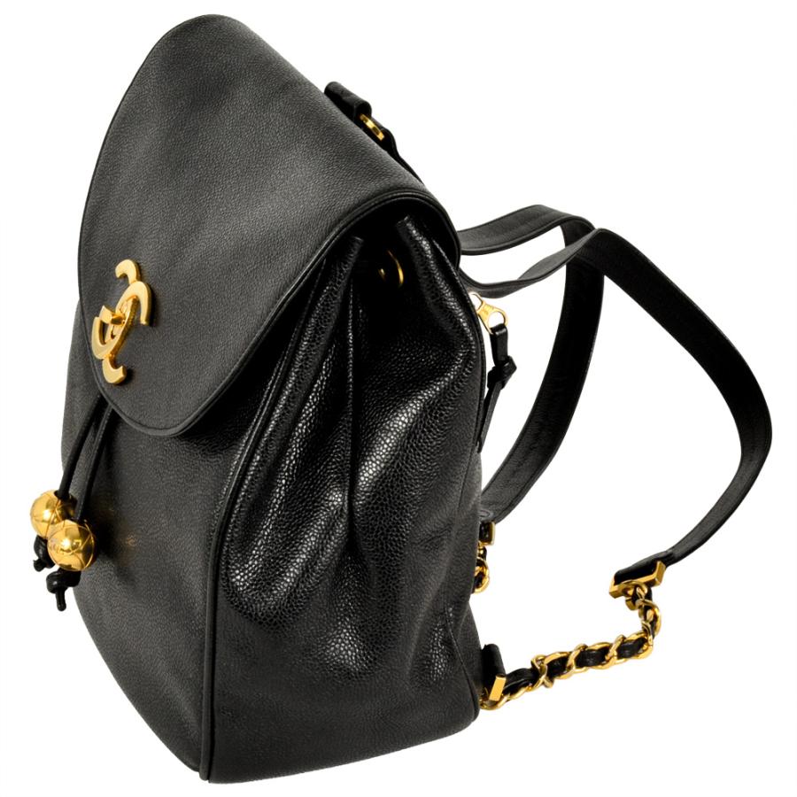 CHANEL（シャネル） ココマーク デカココ リュック キャビアスキン