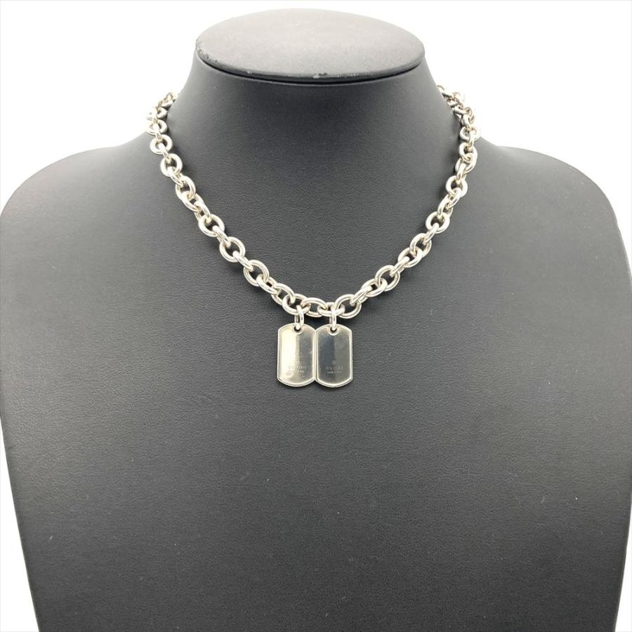 GUCCI（グッチ） ドッグタグ ネックレス SV925 55.8g シルバー ユニ