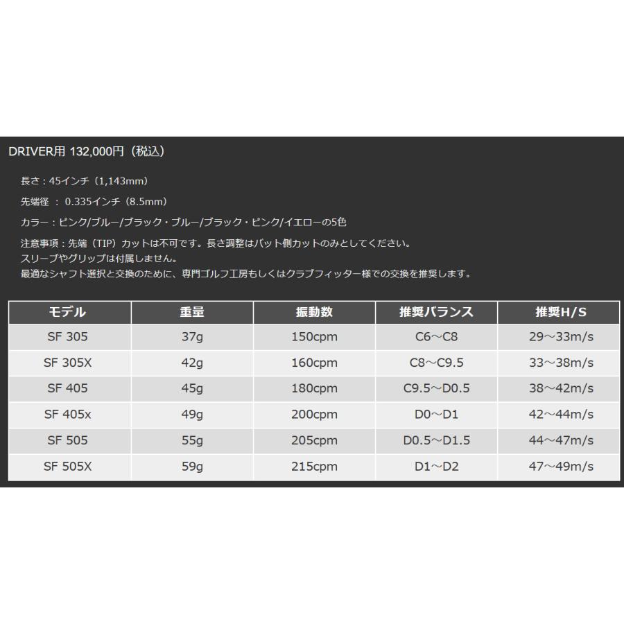 AutoFlex JOY365 ドライバー用 シャフト SF305 SF305X SF405 SF405X