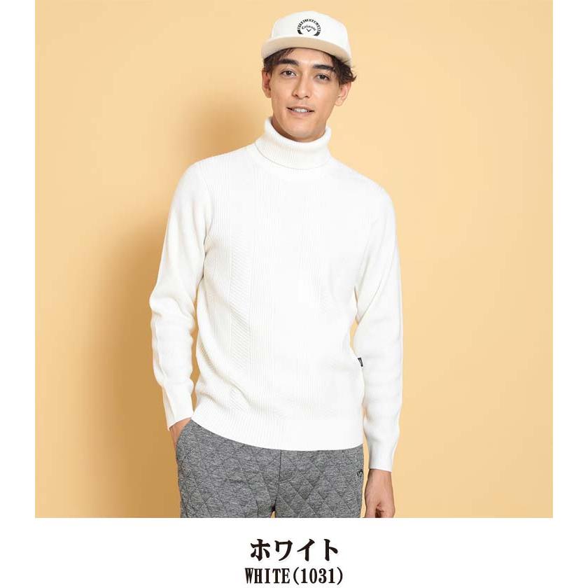 Callaway（キャロウェイ） 畦編み タートルネック ニット セーター