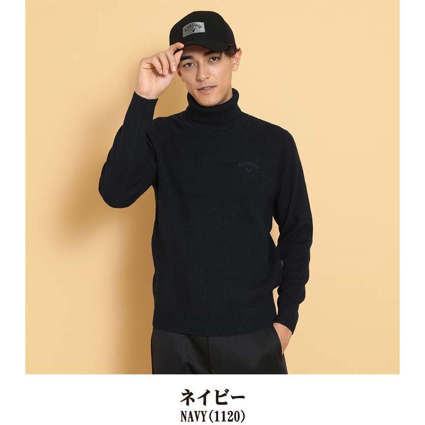 Callaway（キャロウェイ） 畦編み タートルネック ニット セーター