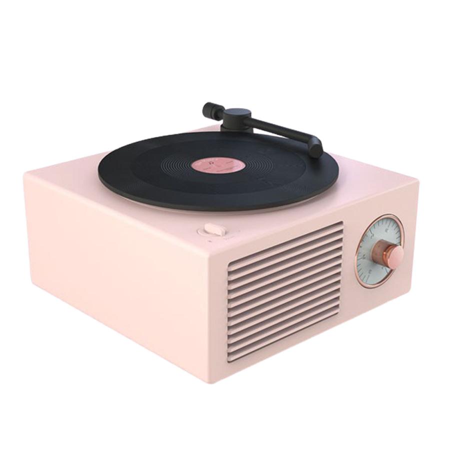 Bluetooth スピーカー 可愛い レトロ レコード型 コンパクト microSD