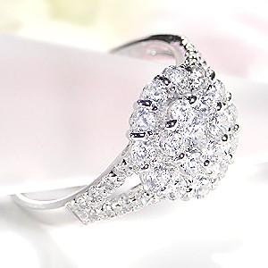 pt900 プラチナ ダイヤモンド ダイヤ 指輪 リング パヴェ 1.0ct 1