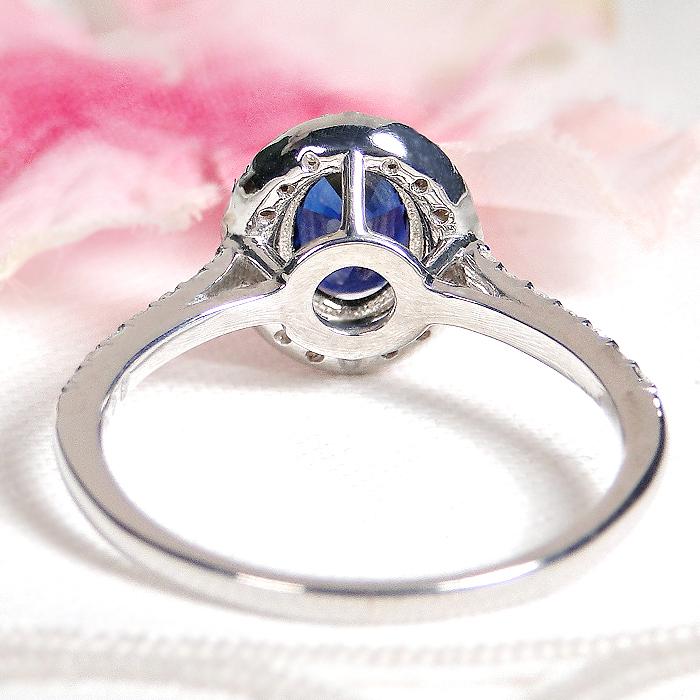 Pt900 サファイヤ ダイヤモンド リング 送料無料 ジュエリー