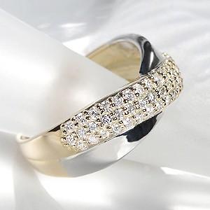 pt900 プラチナ K18 YG ゴールド リング 指輪 ダイヤモンド ダイヤ