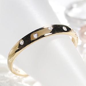 K18 YG WG PG ゴールド ダイヤモンド ダイヤ 指輪 リング ドット 水玉