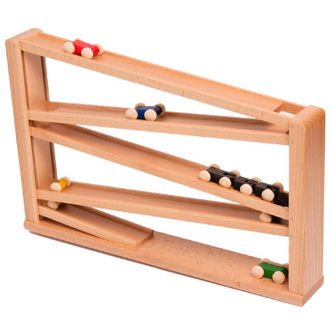 BECK 正規輸入品 木のおもちゃ トレインカースロープ クネクネバーン