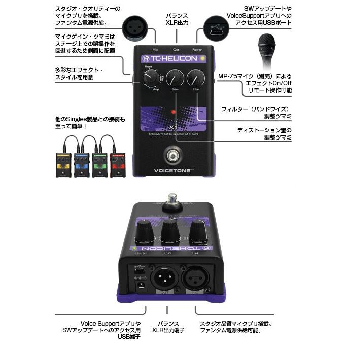TC-Helicon/ボーカル用エフェクター VoiceTone X1 メガホン