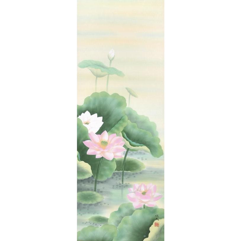 超美品！最高級プラチナ箔の青蓮華の花 絵画 アクリル画 仏教 超美品