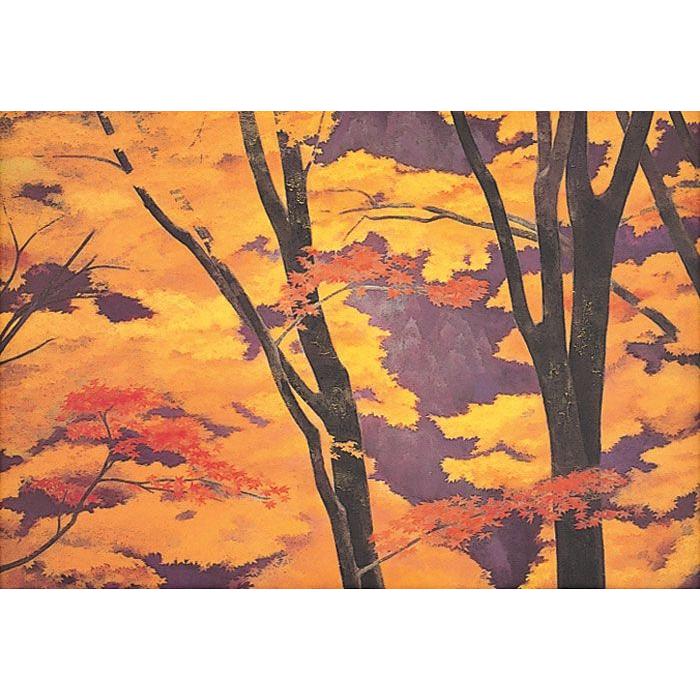 東山魁夷 「 照紅葉 ( てるもみじ )」 岩絵具方式 複製画 絵画 日本画