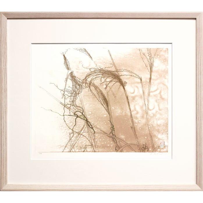 田渕俊夫 「 すすき 」 四季六題より オリジナル リトグラフ 石版画