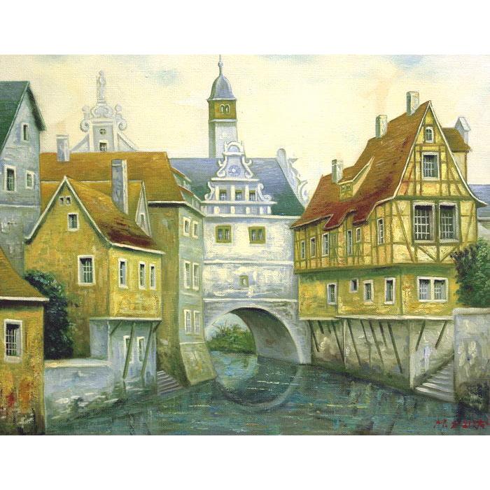 鈴木 實「 マルクトブレイト 」 油絵 ・ 油彩画 F6 ( 6号 ) 絵画 肉筆