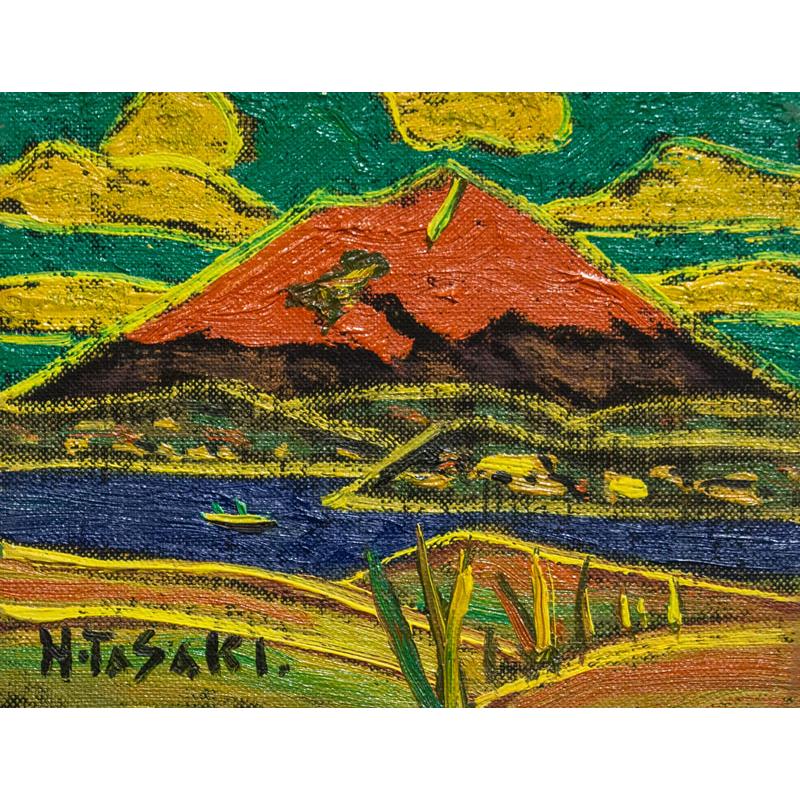 絵画】半田昌雄 赤富士金彩 赤富士桜絵 陶額 | 高級美術有田焼 柳屋