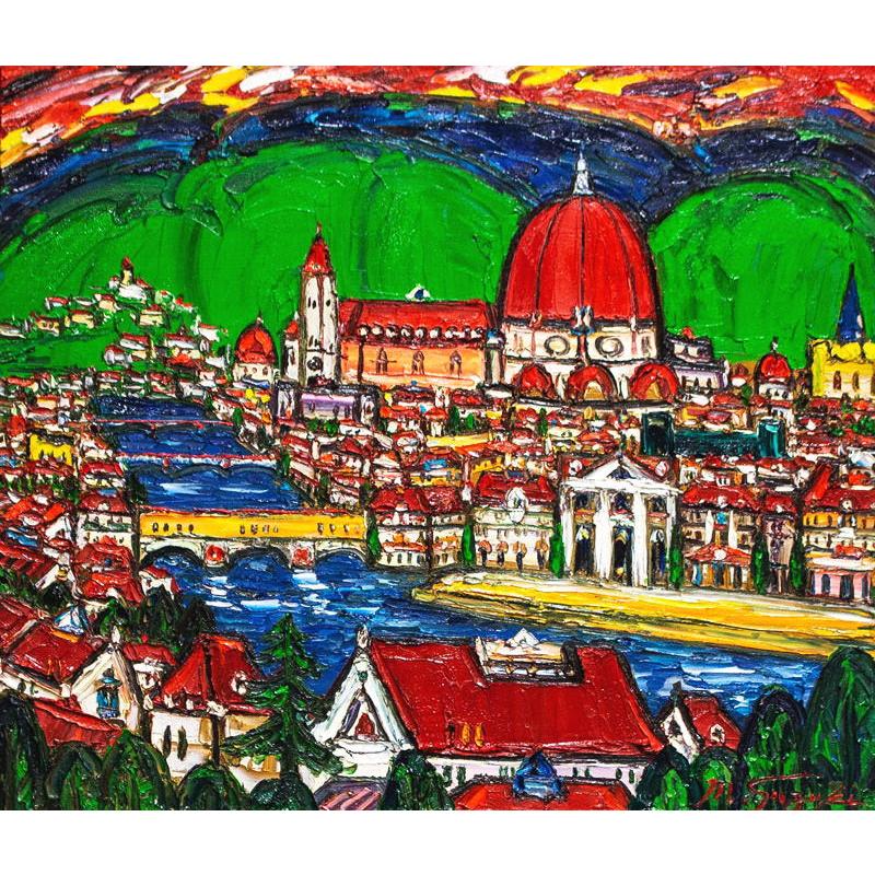 鈴木マサハル 「 フィレンツェ 」 油絵 ・ 油彩画 10号 ( F10