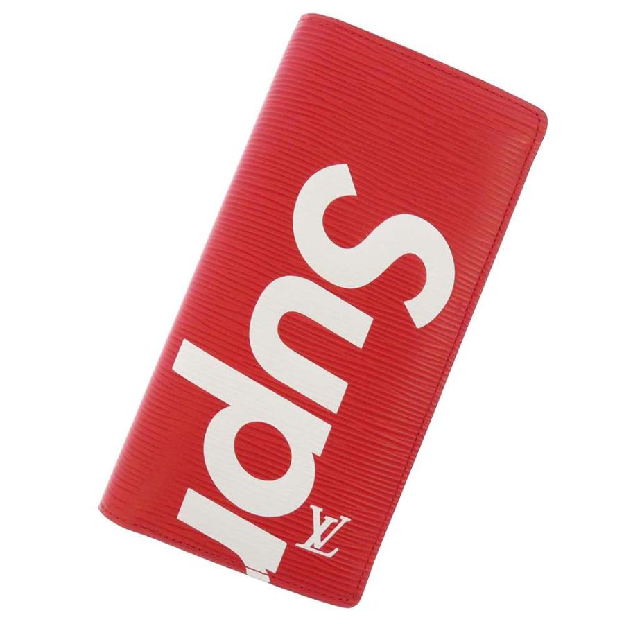 ルイヴィトン 長財布 シュプリームコラボ エピ ポルトフォイユ・ブラザ