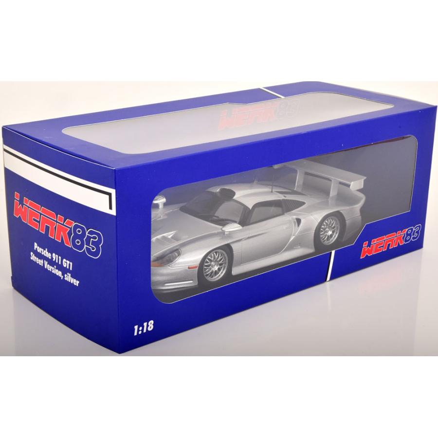 セール Werk83 1/18 Porsche 911 GT1 street 1997 シルバー ポルシェ