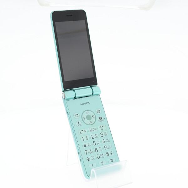 AQUOS 601SH ケータイ2 ライトグリーン SIMフリー 中古 ガラケー 本体