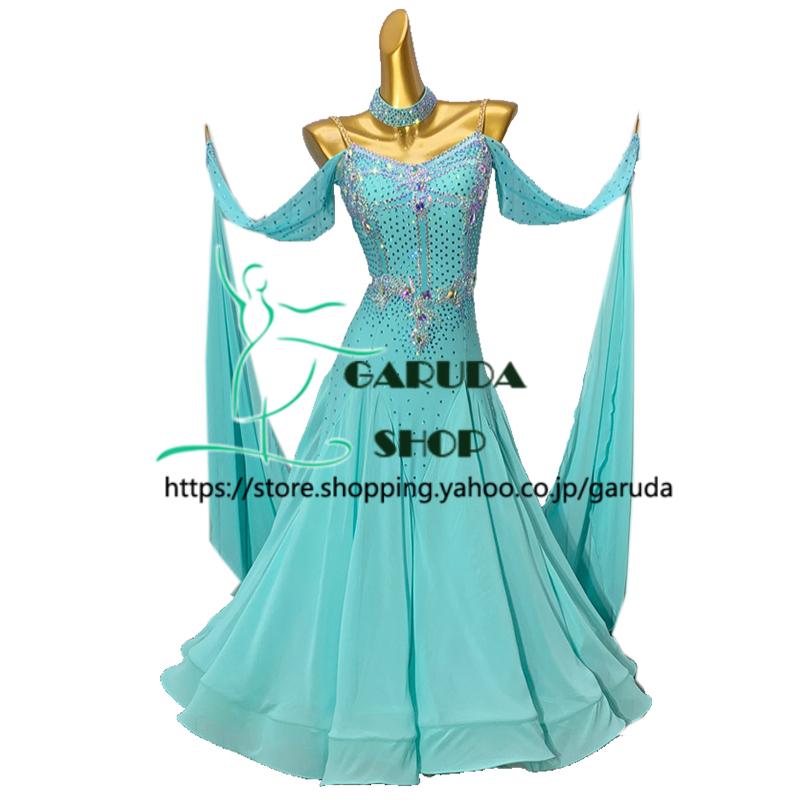 Garuda SHOP レディース社交ダンス衣装 競技ドレス ワルツドレス高級品