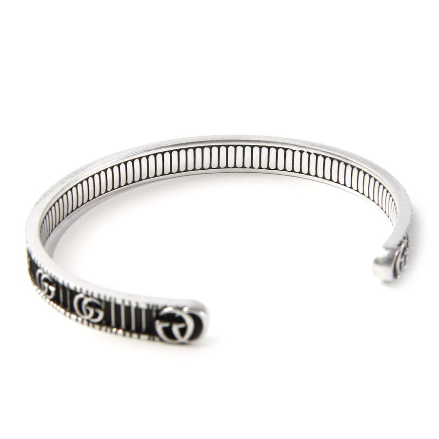 グッチ ブレスレット メンズ 正規品 GUCCI バングル ダブルG シルバー