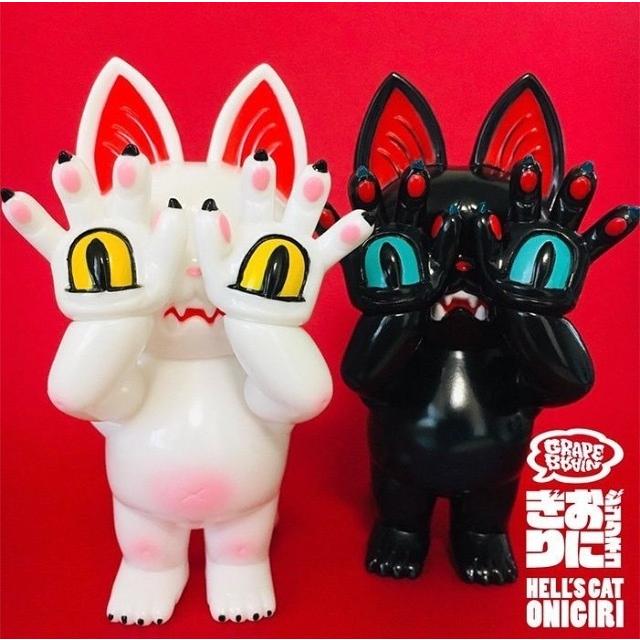 GRAPE BRAIN グレイプ ブレイン ジゴクネコ おにぎり 黒 ソフビ 人形