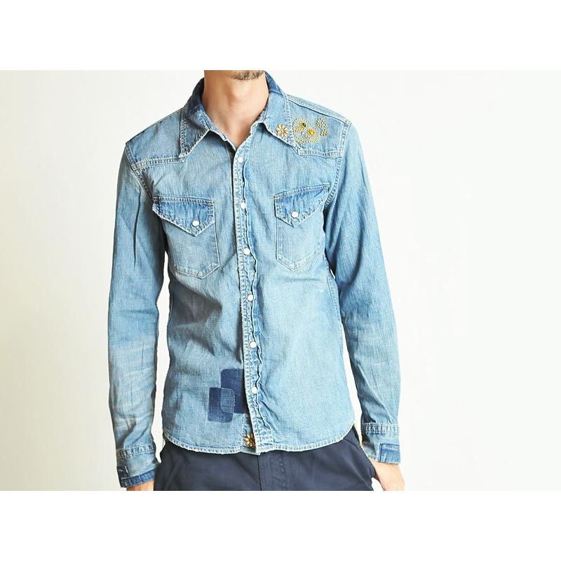 REMI RELIEF（レミ レリーフ） デニムウエスタンシャツ（スカル