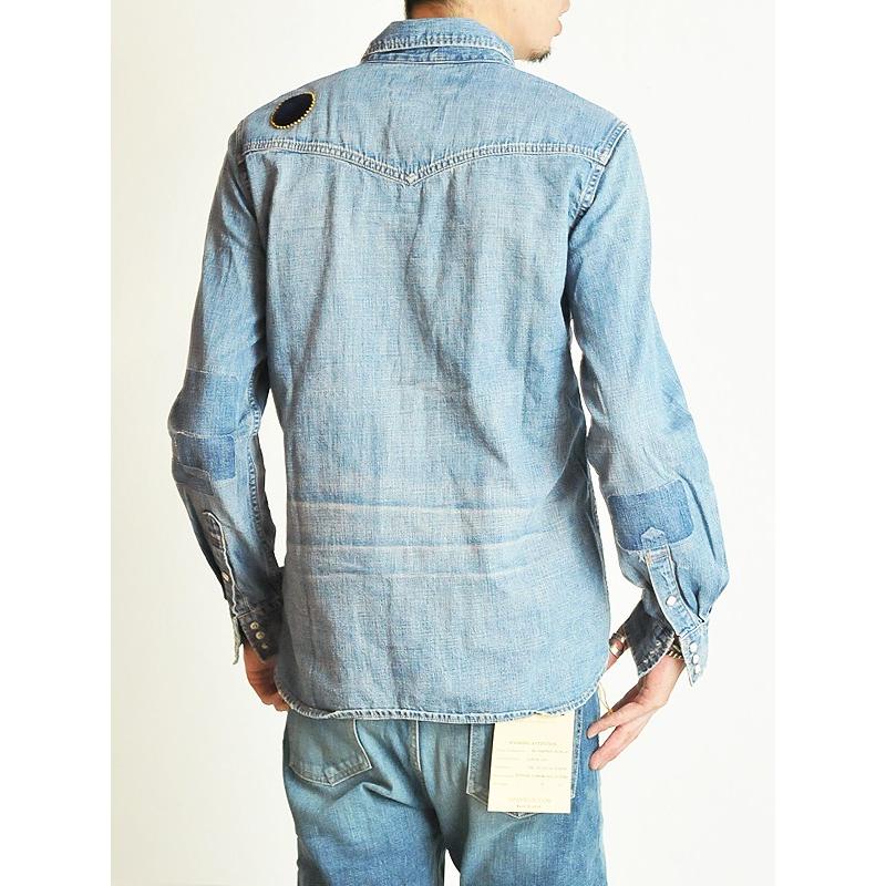 REMI RELIEF（レミ レリーフ） デニムウエスタンシャツ（リペア