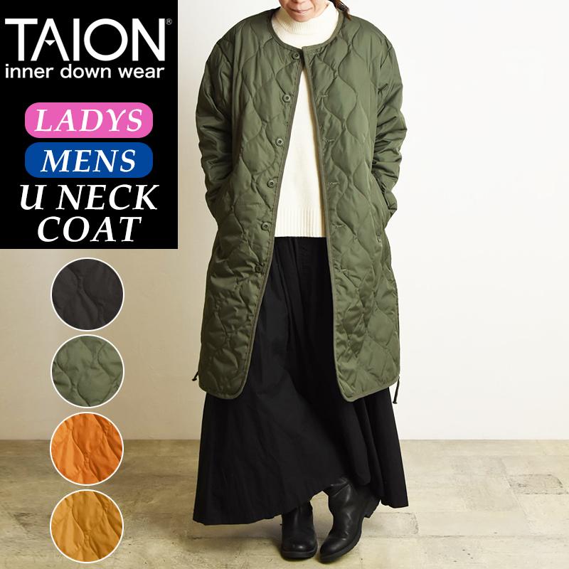 TAION（タイオン） ミリタリー ダウンコート クルーネック スナップ