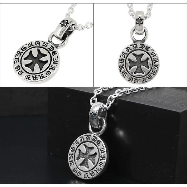 アイアンクロス ペンダントトップ メンズ シルバー ブルーダイヤモンド