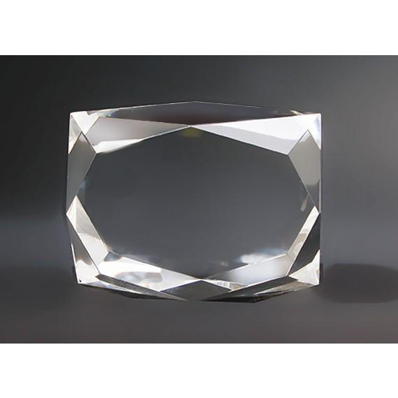 クリスタルガラス特大 130x95x50mm 多面カット ブロック