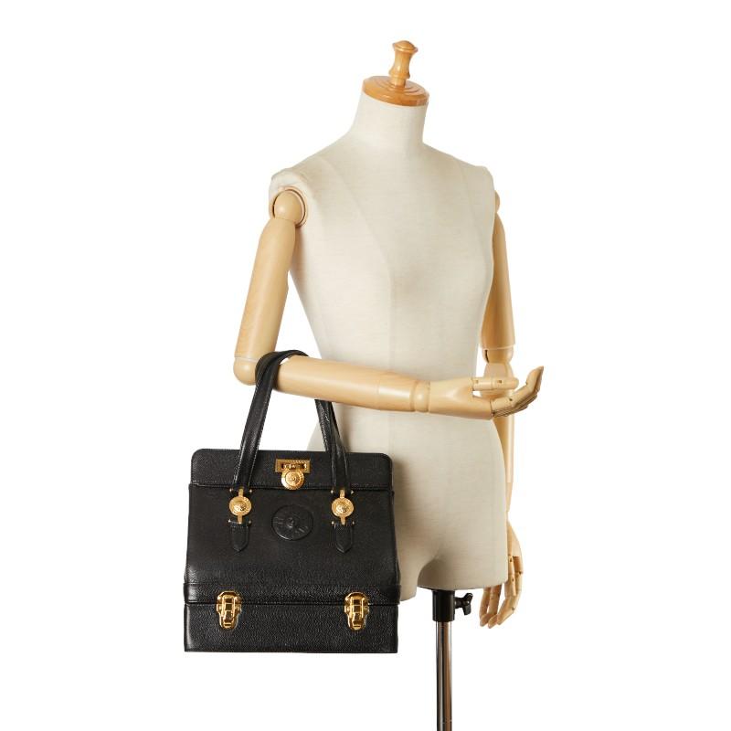 ヴェルサーチェ サンバースト 2段式 ヴィンテージ ハンドバッグ