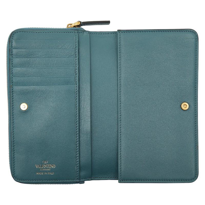 VALENTINO（ヴァレンティノ） Vロゴ ラウンドファスナー 長財布 ライト