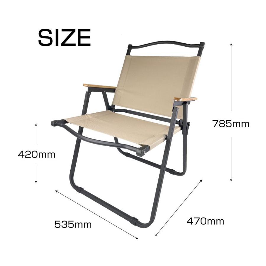 AWD アウトドアチェア Lサイズ ブラックフレーム 全3カラー AWD-CCLBF