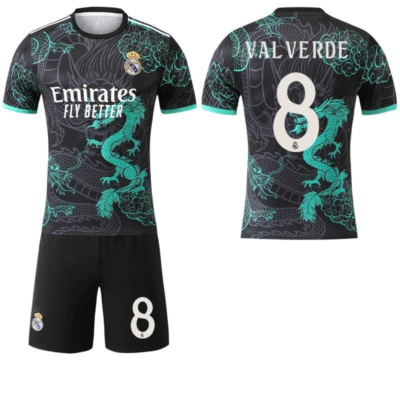 2526 レアル・マドリード 新ドラゴン柄ブラック×ネイビー 背番号9