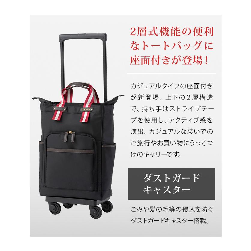 SWANY（スワニー） 座れる キャリーバッグ ショッピングカート
