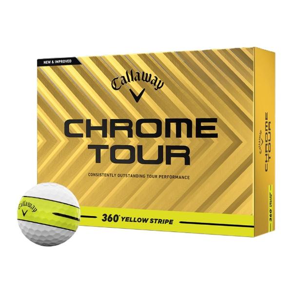 数量限定2ダースパック】Callaway CHROME TOUR 360° YELLOW STRIPE
