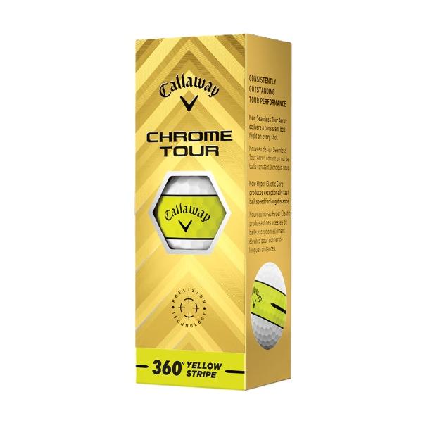 数量限定2ダースパック】Callaway CHROME TOUR 360° YELLOW STRIPE